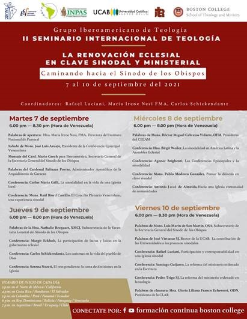 7 al 10 de septiembre. Seminario Internacional La renovación eclesial en clave sinodal y ministerial